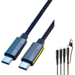 X123 Victory – כבל טעינה 2-ב-1 (C + C ל-Type-C)