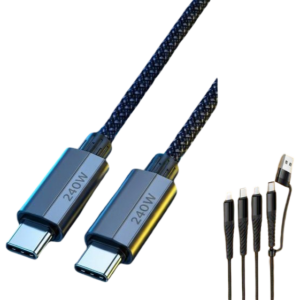 X123 Victory – כבל טעינה 2-ב-1 (C + C ל-Type-C)