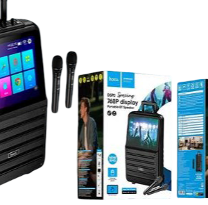 DS70 - רמקול קריוקי חיצוני עם שני מיקרופונים ומסך